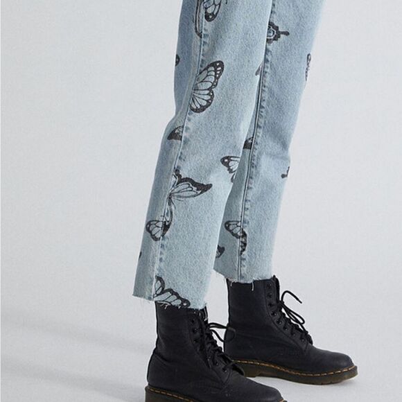PacSun eco butterfly high waisted straight leg jeans, 26 - Picture 4 of 12